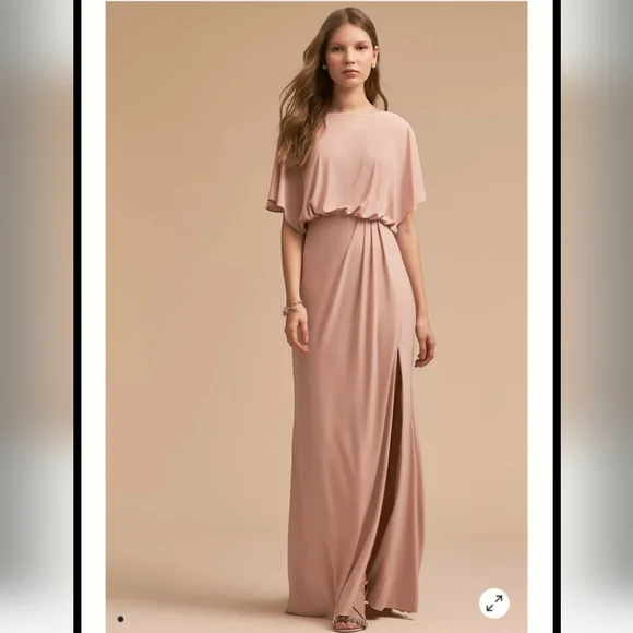 Anthropologie BHLDN Lena dress in blush size 8 - Picture 1 of 13